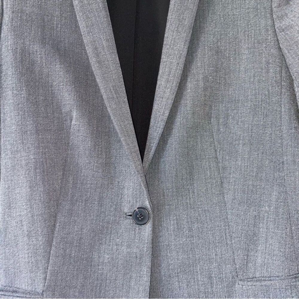 Elie Tahari Blazer Women Size 6 Gray Single Button Jacket Business # - Picture 2 of 3